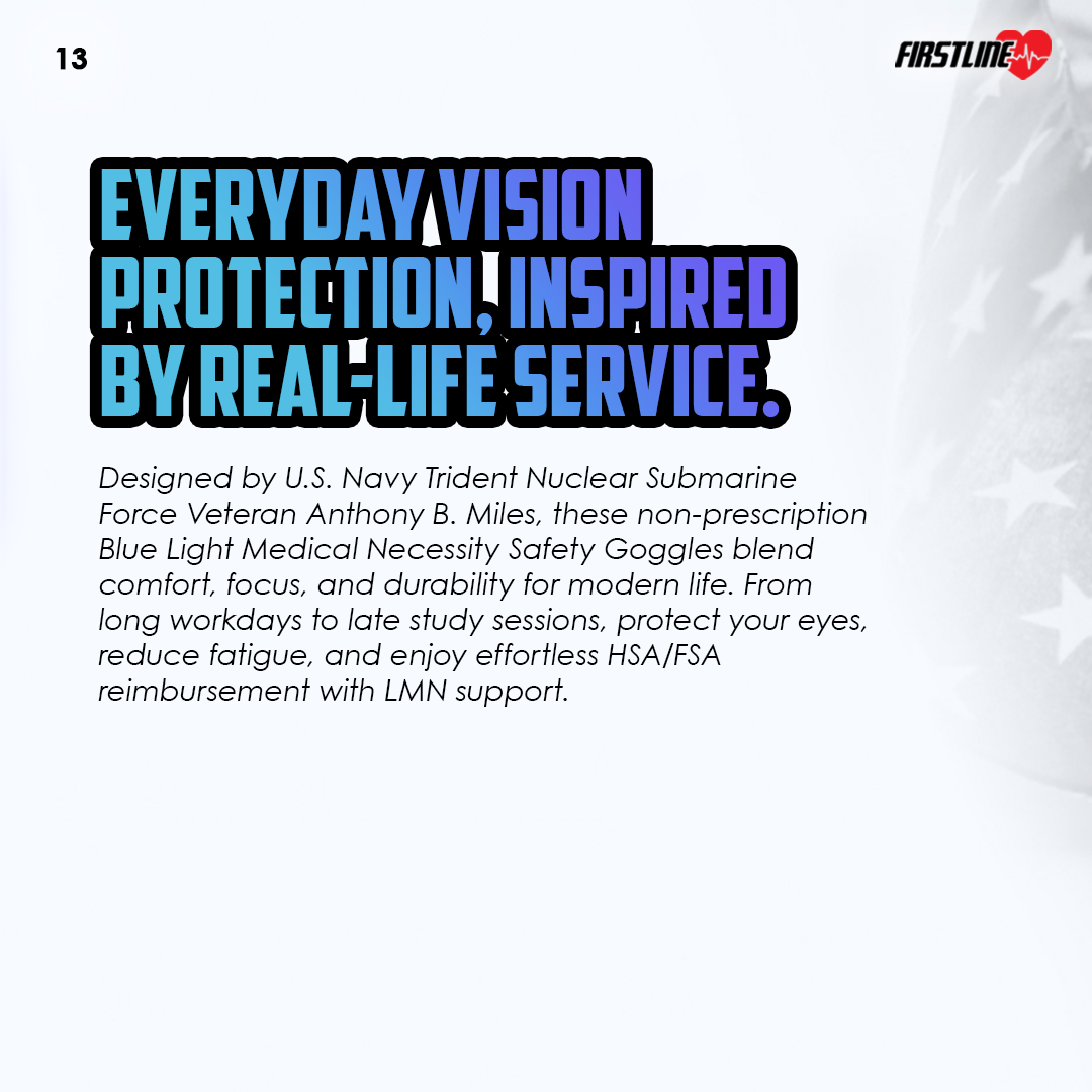 Firstline Non-Prescription Blue Light Safety Goggles