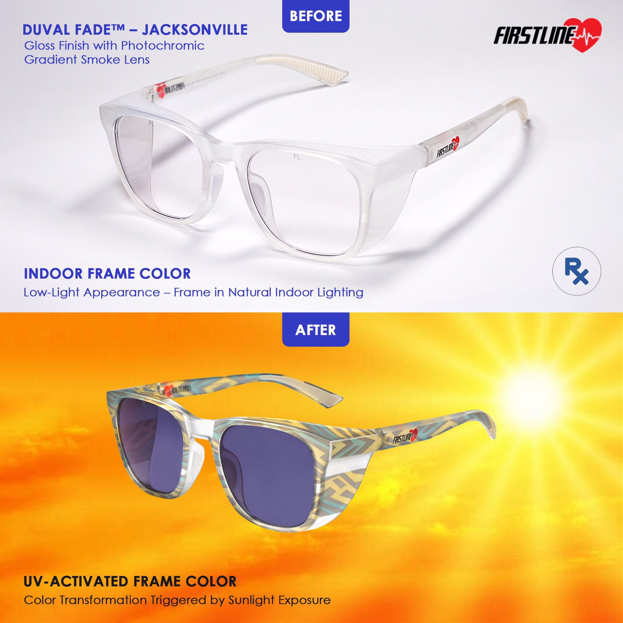 Duval Fade™ – Jacksonville–Inspired Photochromic Prescription Safety Glasses | FirstLine City Collection™