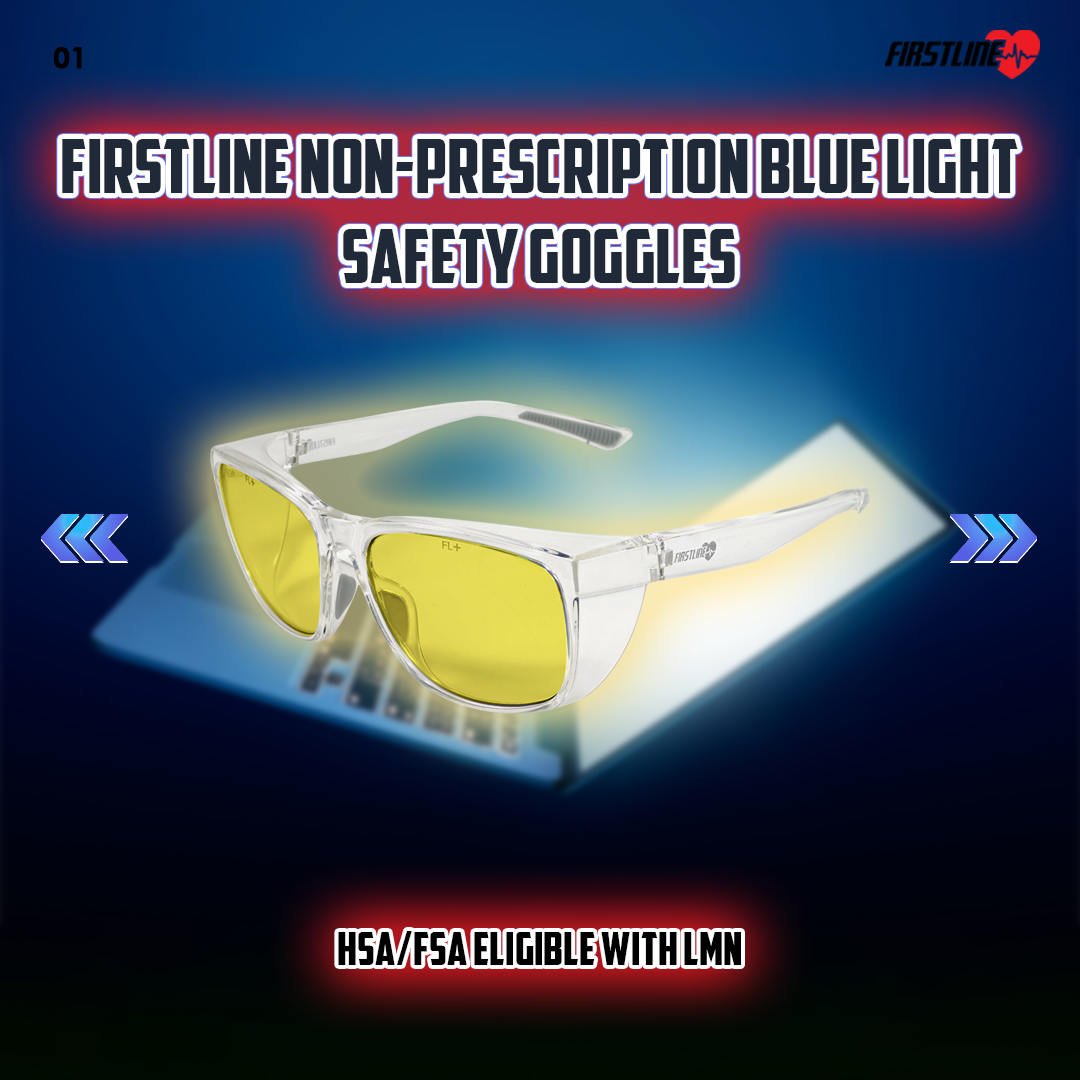 Firstline Non-Prescription Blue Light Safety Goggles