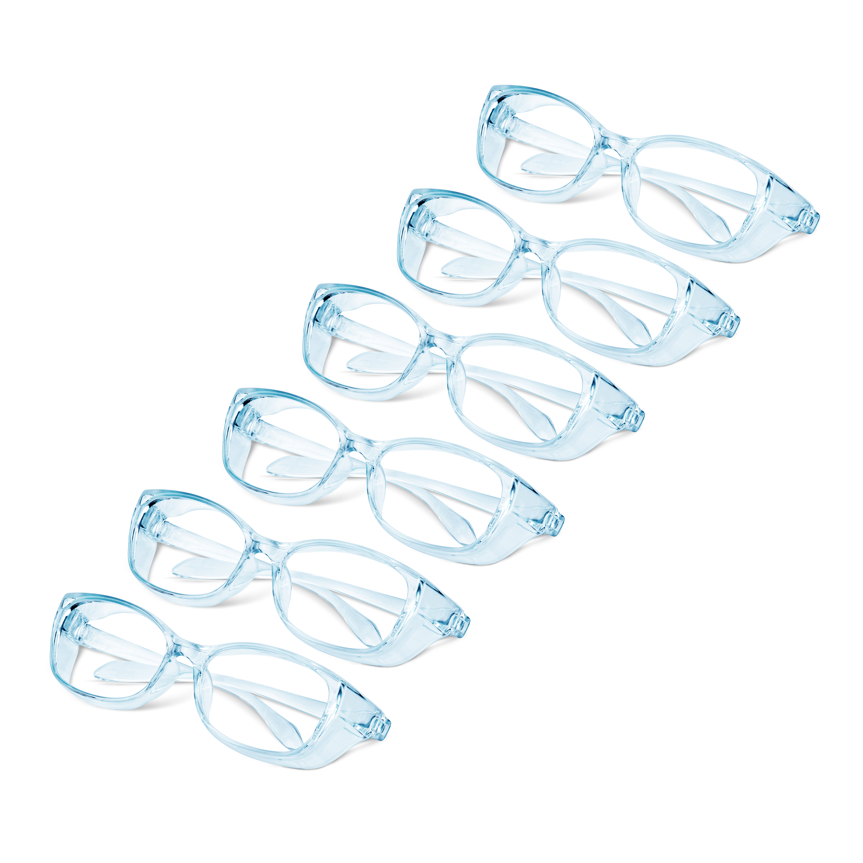 ProGuard 53 ActiveSafe 6-Pack - ANSI Z87.1 Certified Poly Safety Glasses (Model #: 627534) | Lightweight, Scratch & Shatter-Resistant, Blue Light & UV Blocking Lenses, Durable Frame, Anti-Fog, Top & Side Shields, Protective Eyewear for Men Women