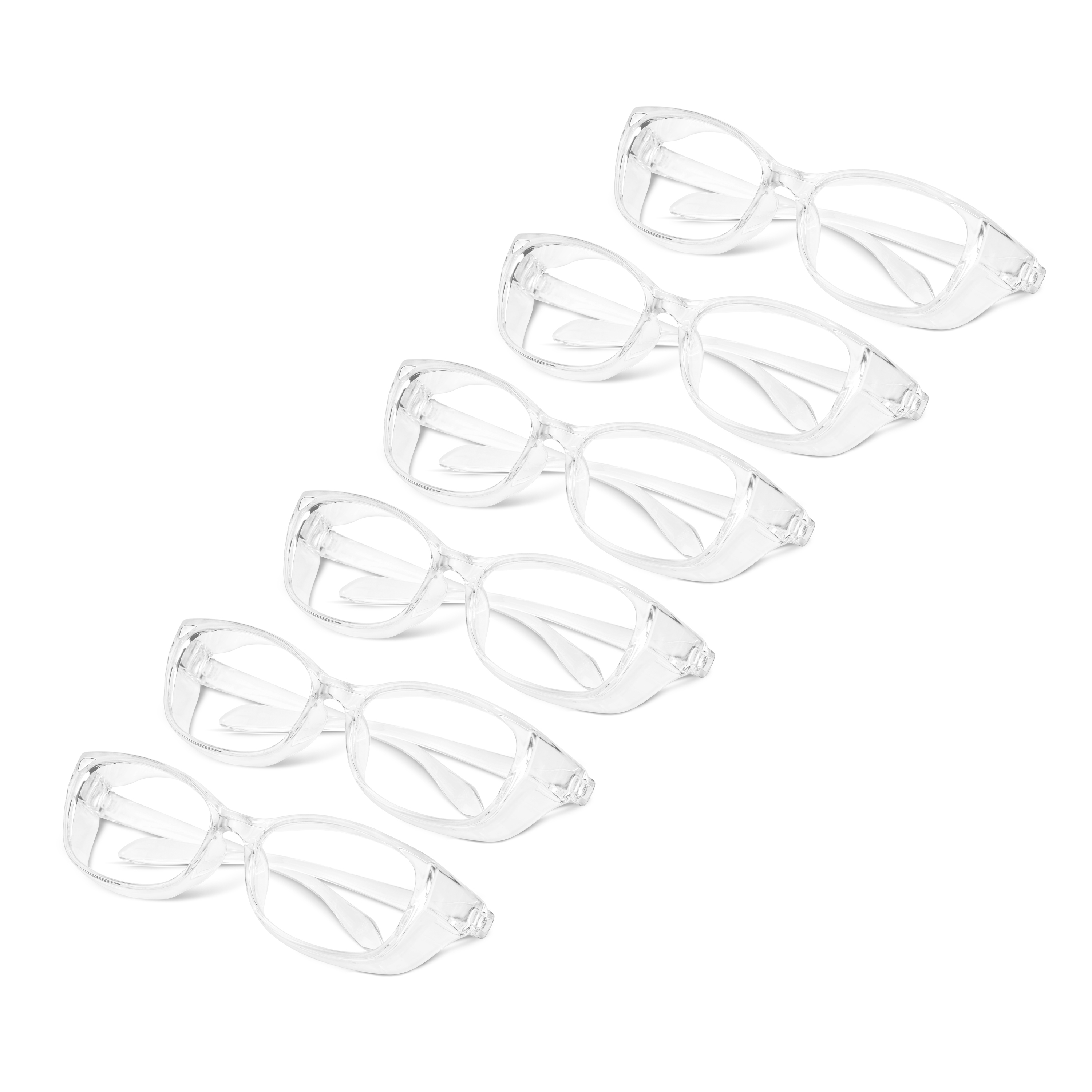 ProGuard 53 ActiveSafe 6-Pack - ANSI Z87.1 Certified Poly Safety Glasses (Model #: 627534) | Lightweight, Scratch & Shatter-Resistant, Blue Light & UV Blocking Lenses, Durable Frame, Anti-Fog, Top & Side Shields, Protective Eyewear for Men Women