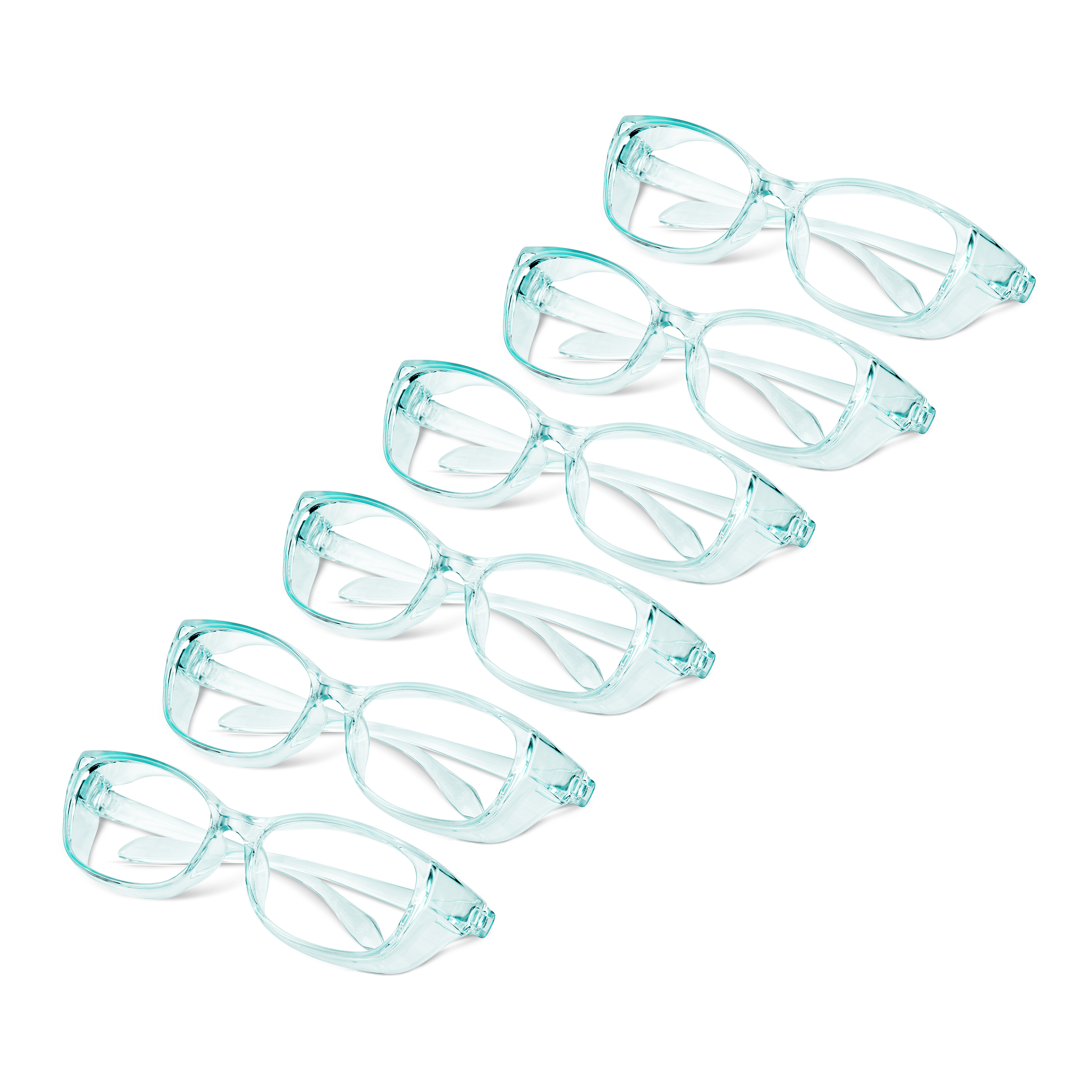 ProGuard 53 ActiveSafe 6-Pack - ANSI Z87.1 Certified Poly Safety Glasses (Model #: 627534) | Lightweight, Scratch & Shatter-Resistant, Blue Light & UV Blocking Lenses, Durable Frame, Anti-Fog, Top & Side Shields, Protective Eyewear for Men Women