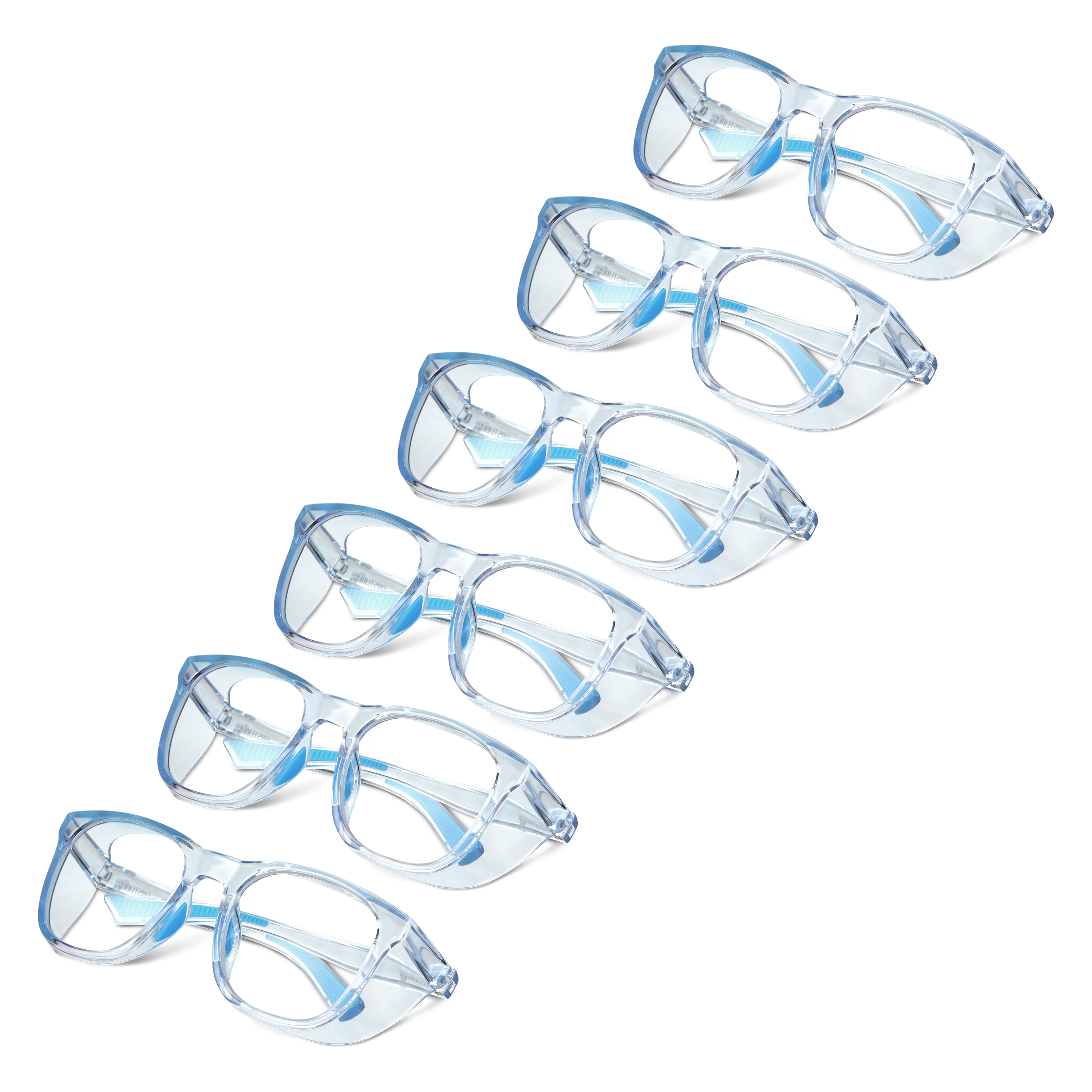 Fortis 52 FlexGuard 6-Pack - ANSI Z87.1 Certified Poly Safety Glasses (Model #: 628669) | Lightweight, Scratch & Shatter-Resistant, Blue Light & UV Blocking Lenses, Durable Frame, Anti-Fog, Top & Side Shields, Protective Eyewear for Men & Women