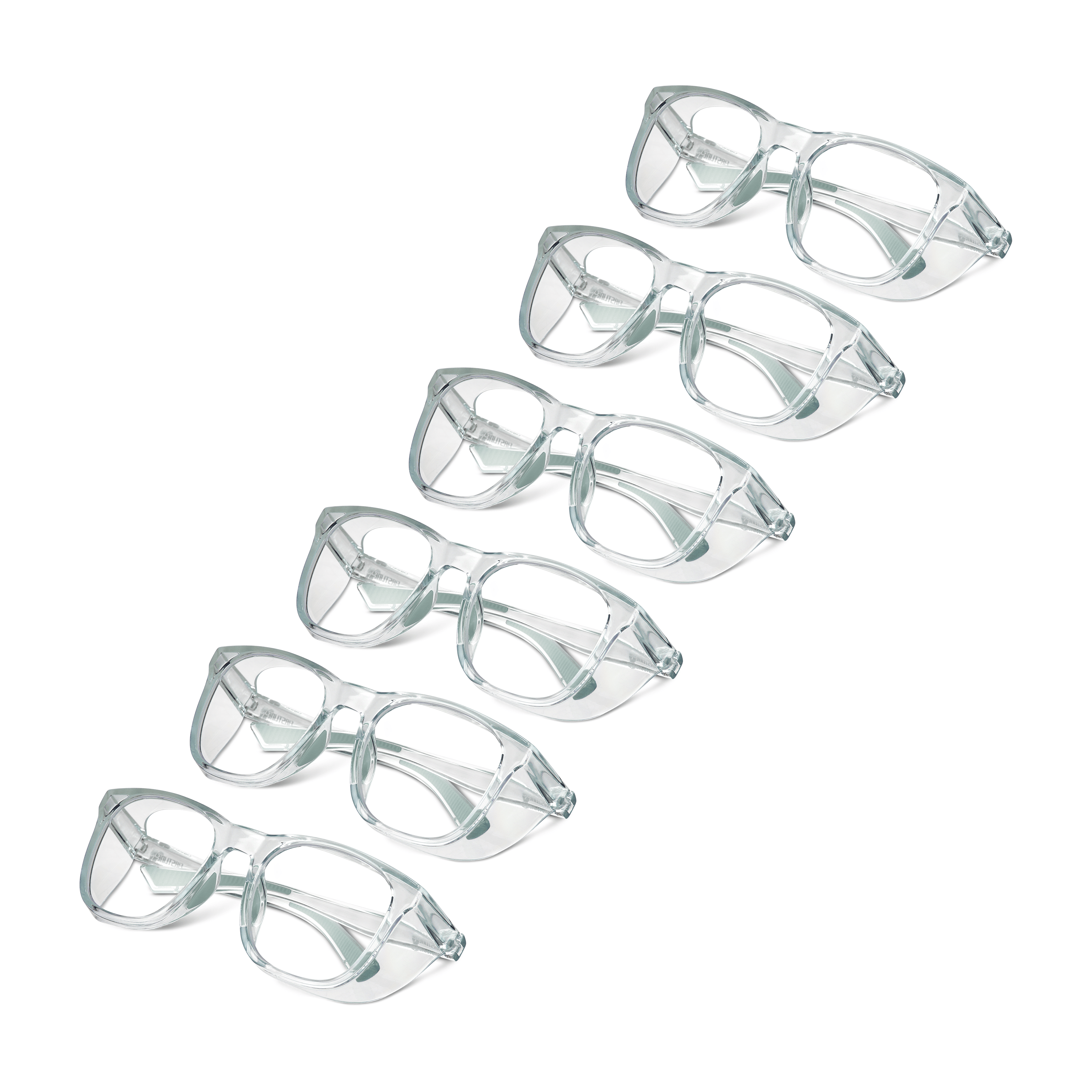 Fortis 52 FlexGuard 6-Pack - ANSI Z87.1 Certified Poly Safety Glasses (Model #: 628669) | Lightweight, Scratch & Shatter-Resistant, Blue Light & UV Blocking Lenses, Durable Frame, Anti-Fog, Top & Side Shields, Protective Eyewear for Men & Women