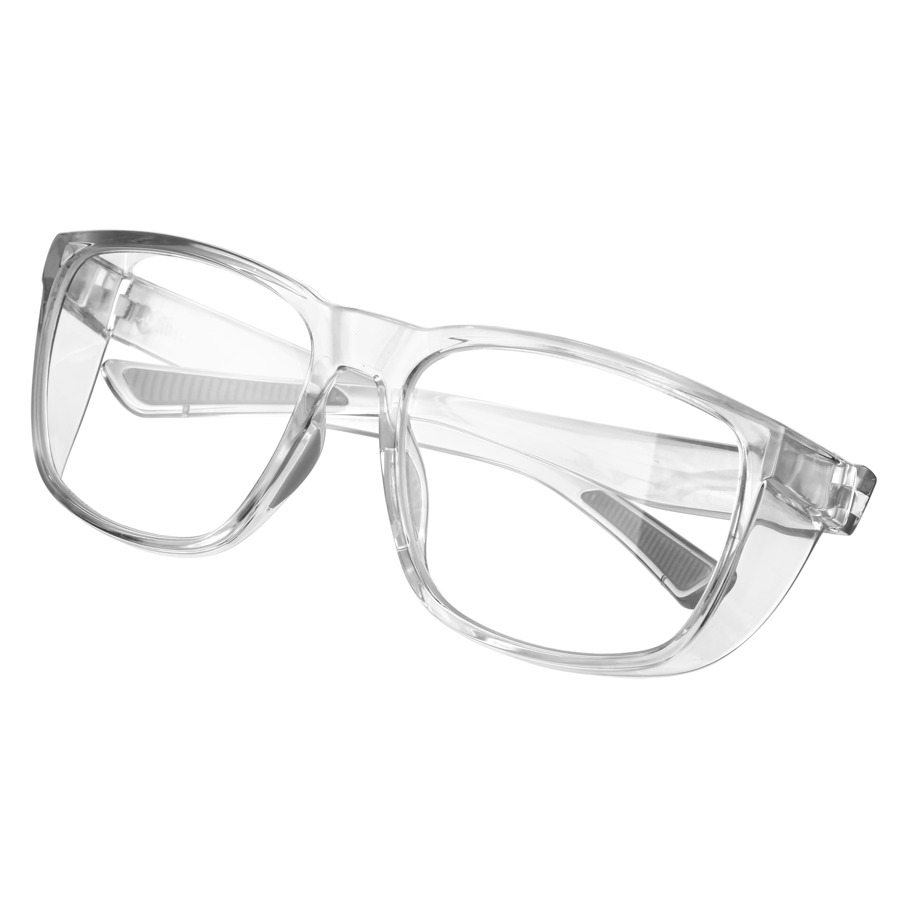 Vanguard 61 Safety Specter - ANSI Z87.1 Certified Safety Glasses | Clear PC Lenses (Model #: 628670) | Lightweight, Scratch & Shatter-Resistant, Clear Polycarbonate Lenses, Durable Frame, Anti-Fog, Top & Side Shields, Protective Eyewear for Men Women