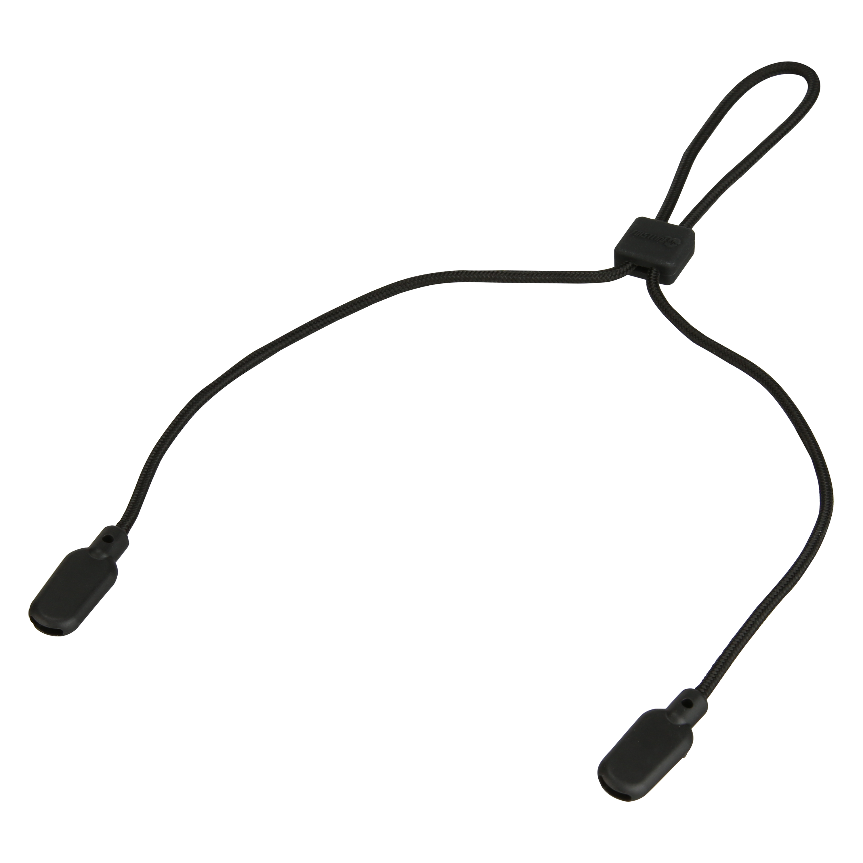 Open view of the Firstline Adjustable Safety Goggles Lanyard in Charcoal, showcasing durable nylon material and adjustable ends designed to secure safety goggles, glasses, or sunglasses in labs, construction, and healthcare environments.